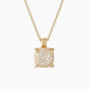 Chatelaine&reg; Pendant Necklace 18K Yellow Gold with Pav&eacute; Diamonds, 14mm