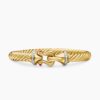 Buckle Cablespira&reg; Bracelet 18K Yellow Gold with Rubies and Diamonds, 7mm