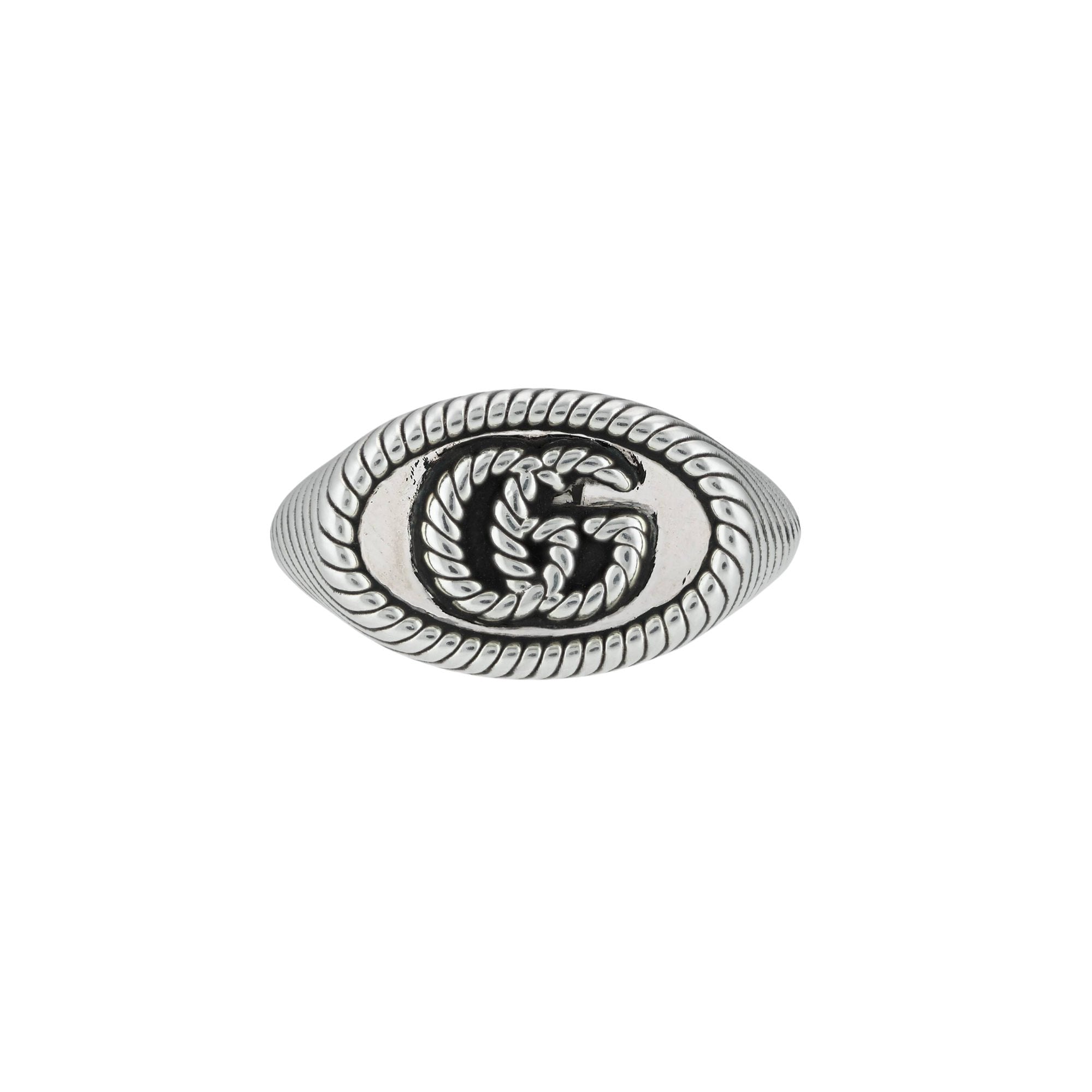 INTERLOCKING G CHEVALIER RING IN SILVER - Image 2