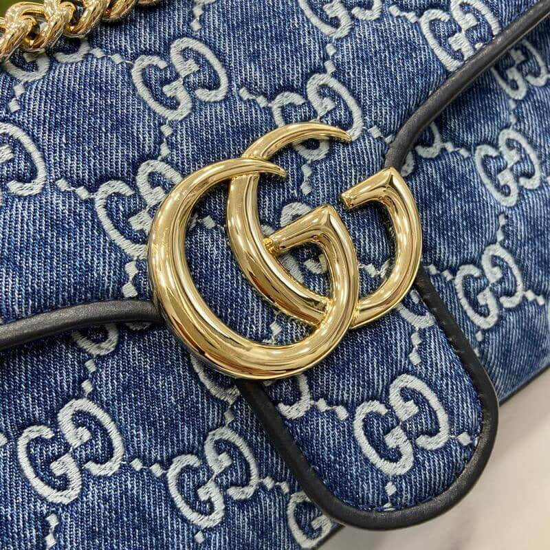 Gucci marmont 26 cm blue denim - Image 21