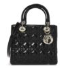 Patent Cannage Medium Lady Dior Black