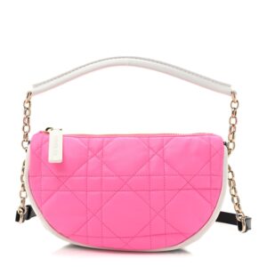 Lambskin Cannage Small Dior Vibe Hobo Bag Pink