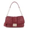 Lambskin Cannage Ruffle New Lock Flap Red