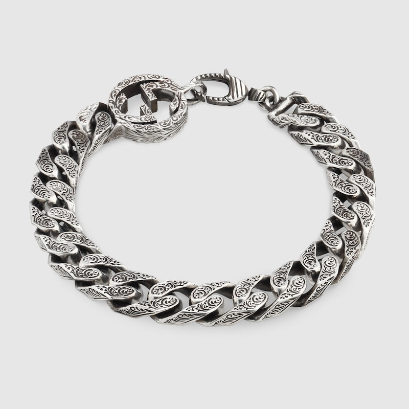 INTERLOCKING CHAIN BRACELET IN SILVER
