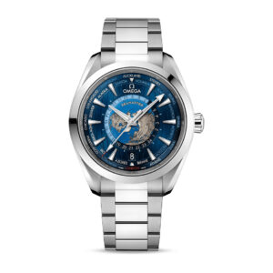 Omega Seamaster Aqua Terra 150M Gmt Worldtimer Watch, 43mm Blue Dial, 220.10.43.22.03.001