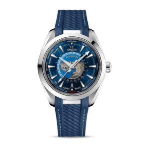 Omega Seamaster Aqua Terra 150M Gmt Worldtimer Watch, 43mm Blue Dial, 220.12.43.22.03.001