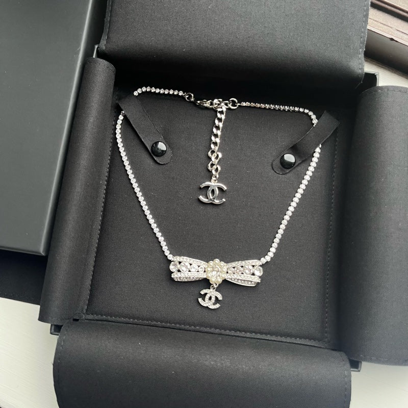 Crystal Bow Necklace Choker 23-24FW - Image 4