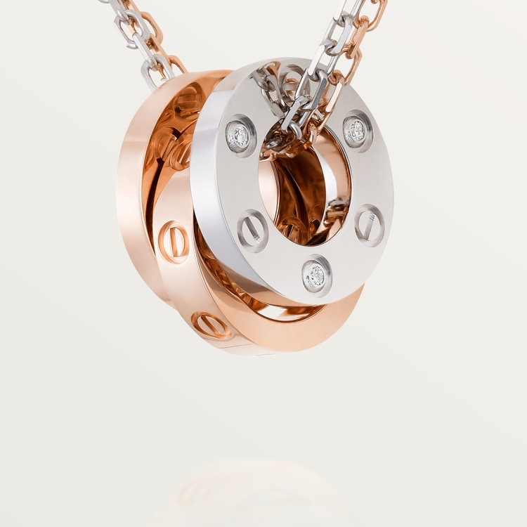LOVE NECKLACE, 6 DIAMONDS - Image 3