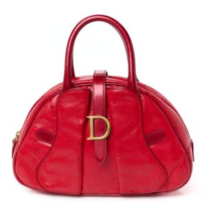 Calfskin Raindrop Saddle Bowler Red