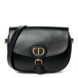 Box Calfskin Medium Bobby Flap Black