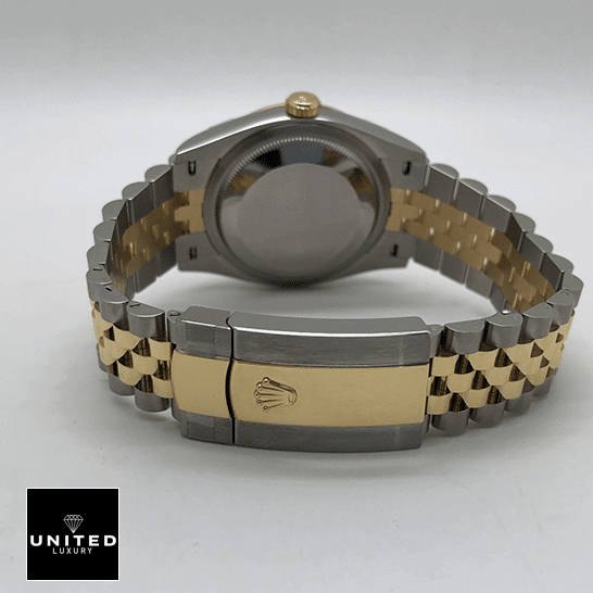 Rolex Datejust 126233 "Wimbledon Dial" Super Accurate Clone rolex datejust 126233 0035 replica back Rolex Datejust 36 Wimbledon Two Tone Jubilee Fold Clasp on the Rolex Logo Replica