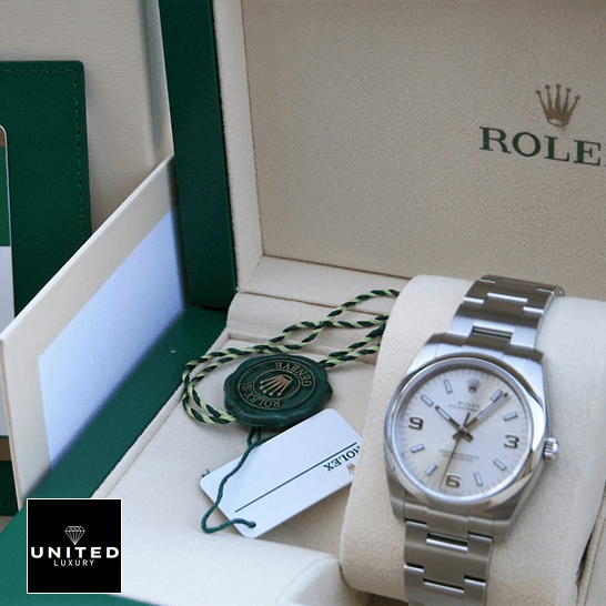 Rolex Air-King Stainless Steel White Dial 114200 Elite Clone Edition Rolex Air King114200 Stainless Steel White Dial Replica in the rolex box