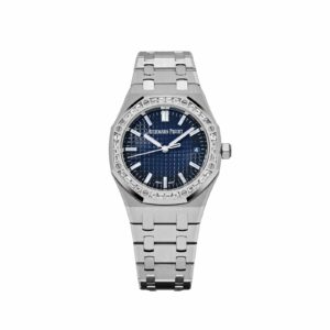 Audemars Piguet Royal Oak 15551BC.ZZ.1356BC.01 Diamond Bezel White Gold Smoked Blue Dial (2024)