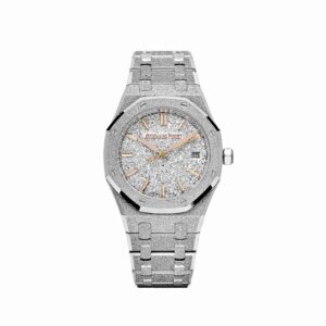 Audemars Piguet Royal Oak 77450BC.GG.1361BC.01 Frosted White Gold Crystal Sand Dial (2025)