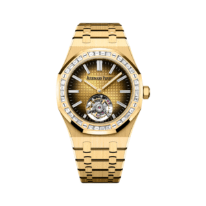 Audemars Piguet Royal Oak Flying Tourbillon 26730BA.ZZ.1320BA.01 Yellow Gold Diamond Bezel Smoked Yellow